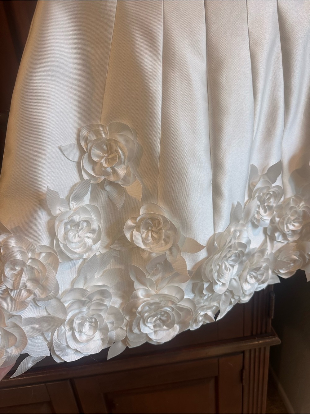 Watters White Strapless Floral-Appliqué Mini Dress-Worn Once - Picture 6 of 6